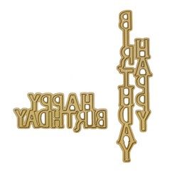Saiyana Letter Happy Birthday Cutting Dies Stencils Scrapbook Album Card Embossing Craft Die Cut Shapes