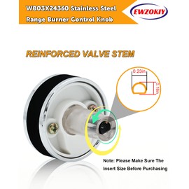 Upgraded WB03X24360 Gas Cooktop Burner Knob Compatible GE Monogram Stove Knobs Replace WB03T10259, AP5980302, PS11700818, EAP11700818,4179424,Fit ZGU384LSM, ZGU384NSM, ZGU385LSM, ZGU385NSM (2 Pack)