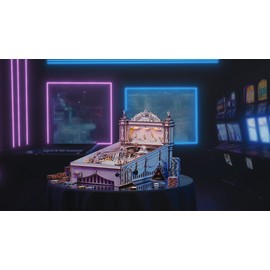 ROKR Pinball Machine 3D Wooden Puzzle Amusing Table Game with Music LED Light