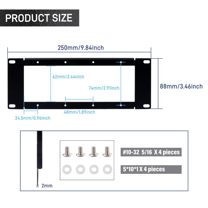 GeeekPi DeskPi RackMate 10 inch 2U Rack Mount for DIY