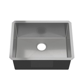 Sinber HU2318S-12-S 23" x 18" x 12" Undermount Single Bowl Kitchen Sink with 18 Gauge 304 Stainless Steel Satin Finish (Sink Only)