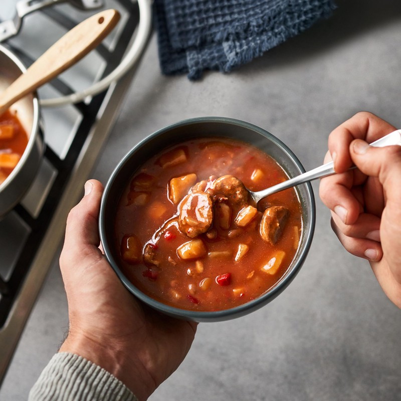 Campbell's Chunky Texas-Style BBQ Burger with Natural Smoke Flavor Soup,