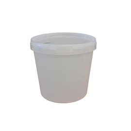 CateringBase Ltd Food safe 1 litre round tamper evident container & lid (Pack of 5) ideal for ice cream, food, soup and sauce storage 133(Diameter) x115Hmm