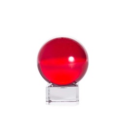 LONGWIN 40mm(1.6 inch) Solid Mini Fengshui Crystal Ball Healing Crystals(Red)