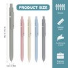 MumdoYAL Pack of 5 Retractable Gel Pens - 0.5mm Fine