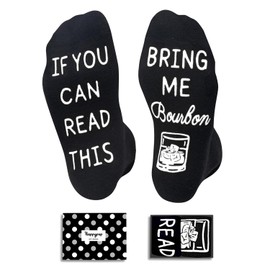 HAPPYPOP Bourbon Gifts for Men - Funny Bourbon Whiskey Socks for Men, Drinking Gifts Stocking Stuffers for Drinker