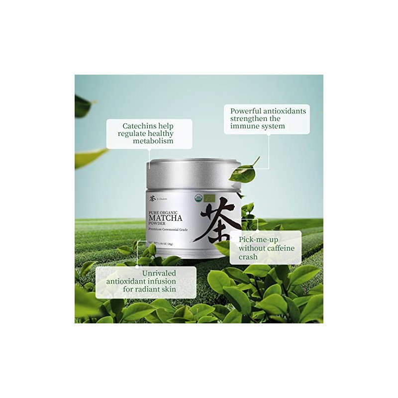 Chaism Ceremonial Grade Organic Matcha Powder - Rich Umami Flavor