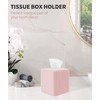Livelab Tissue Box Cover with Base - Square Plastic Holder,