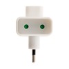 Les Outils 3-way multi-outlet adaptor 6a white