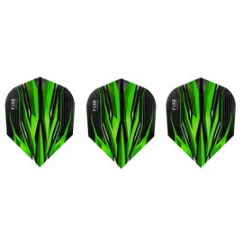 Harrows Fire Standard Dart Flights - Green - 5 Sets (15 Flights)