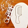 Set of 3 Hairdresser Theme Cookie Cutters (Cutting Scissors, Thinning