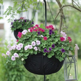 hehimhis 4Pcs 12 Inch Round Non-Woven Planter Basket Liner, Hanging Basket Fabric Liners Coco Fiber Liner Replacement for Hanging Flower Pot (4, 12inch)