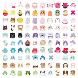 100 Pcs Cute Animal Stickers, Pretty Kawaii Stickers, Cartoon Pattern Waterproof for Laptops, Water Bottles, Bicycles, Phones, Luggage, Skateboards, Ideal for Students and Friends