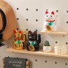 IBWell Gold/Black/White Maneki Neko Lucky Cat,Fengshui Cat- Waving Arm Battery