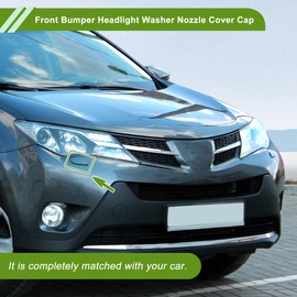 HOPESPANNER Front Right Side Bumper Headlight Washer Nozzle Cover Cap for Toyota Rav4 XA30 2010-2012 White Bumper Trim Nozzle Cover 1 Pc