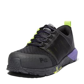Timberland PRO Women's Radius Composite Safety Toe Athletic Industrial Work Shoe, Black/Purple/Hi-Viz, 6M