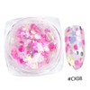 Vaguelly 12pcs DIY Manicure Supplies Multi-Shaped Gems Stickers Holographic Nail