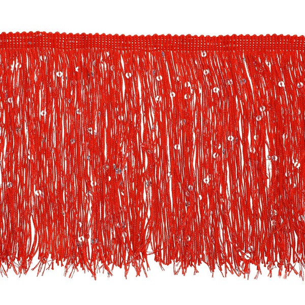 uxcell 5.47 Yard of 15cm/6" Sequin Fringe Trim Sparkling DIY