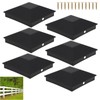6 Pcs 4x4 Wood Fence Post Caps (3.5inx3.5in), PNXKTXO Black