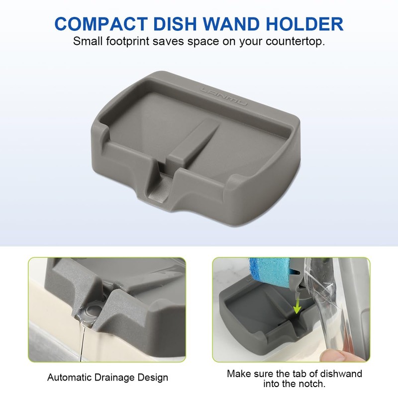 LANMU Dish Wand Holder Compatible with Scotch-Brite Dishwand Only, Silicone