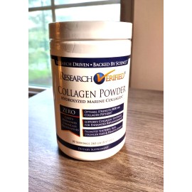 RESEARCH VERIFIED Collagen Powder Hydrolyzed Marine Collagen - 240 gr (8.47 oz)