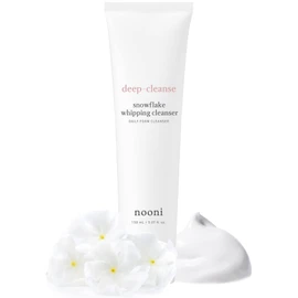 NOONI Snowflake Whipping Cleanser 150mL #for all skin types, 6.2 Ounce, Foaming facial cleanser, Magically silky cream, Foamy marshmallowy, Daily face wash cleanser, Face wash cream cleanser
