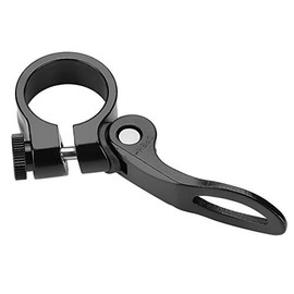 Abrazadera Sillin, Abrazadera de tija de sillín de bicicleta, abrazadera de poste de sillín de aleación de aluminio de liberación rápida para poste de asiento de 25.4mm(black)