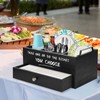 Paper Plate Dispenser with Drawer for Kitchen Countertop, Wooden Paper
