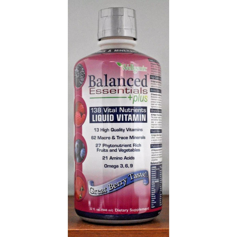 Wellgenix Balanced Essentials + Plus 138 Multivitamin Liquid Vitamin 32