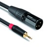 LFHUKEJI 3.5mm 1/8 inch to XLR Male Microphone Unbalanced Cable,TRS