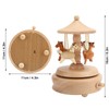 Cute Music Box Wooden Rotating Musical Box Wood Crafts Birthday