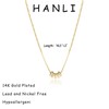 HANLI Gold Pendant Trendy Necklace for Women - 14K Gold