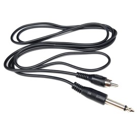 DRUT 1.8m 6.35mm (1/4") Mono Jack Plug to RCA Phono Plug Audio Male to Male Lead Cable 6ft