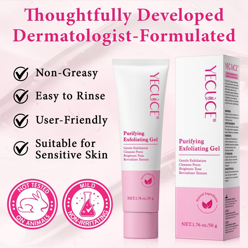 Purifying Exfoliating Gel - for Face & Body, Exfoliating Moisturizing