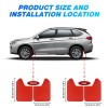 Dreamizer 4Pcs/Set For Ford Pickup Truck Red Wide Rally Mudflaps