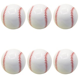 Tverghvad Ceramic Baseball Dresser Knobs, [6 Pack] Baseball Decor Drawer Knobs, Ball Sport Knobs for Kids Boy’s Bedroom/Dresser Drawer/Cabinet, White