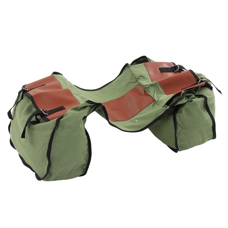 Bicycle Bike Rear Seat Carrier Bag Canvas Cycling Double Bags