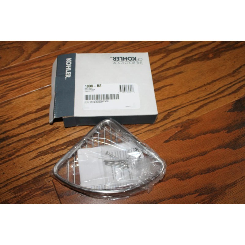 KOHLER K-1898-BS Small Shower Basket, Brushed Stainless Soap Dish