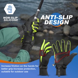 Sukeen Non-Slip Winter Gloves Cycling Gloves Men Women Winter Touchscreen Gloves Windproof Thermal Gloves Winter Sports Gloves for Cycling Running Hiking Driving Work Outdoor