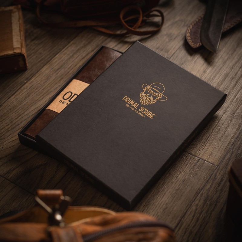 Primal Scribe Odyssey Notebook Journal for Men - Lined Pages,