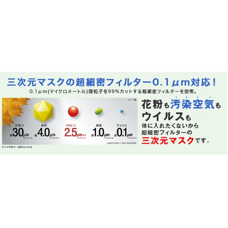 三次元 プレミアムマスク すこし小さめサイズ オフホワイト 3枚入