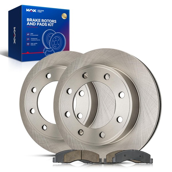 KAX 13.02" Front Rotors and Pads Kit For 1999-2004 Ford