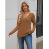 Zeagoo Fall Long Sleeve Tops for Women Casual V Neck