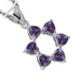 925 Sterling Silver Heart Shaped Star of David Pendant Necklace