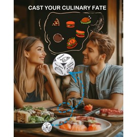 WIXDROD Date Night Food Decision Dice,Anniversary Valentines Dating Food Choice Dice Couples Ideas for Men Boyfriend Her Him Girlfriend Husband Wife Small Gifts