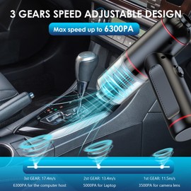 Unipampa Akku Handstaubsauger Kabellos, Autostaubsauger, Staubsauger Gebläse Vakuumpumpe 3 in 1, Mit HEPA Filter, USB Wiederaufladbarer Handstaubsauger Mini-Staubsauger für Haustiere, Autos, Haus