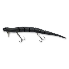 Savage Gear 3D Wake Snake Fishing Bait, 2 oz, Black Snake, Realistic Contours, Colors & Movement, Durable Construction, Versatile Rigging Options, Dual Treble Hook Configuration