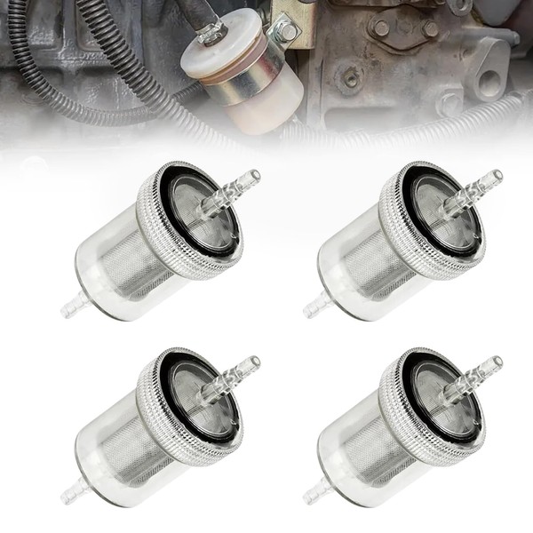 4 Stück Diesel Kraftstofffilter Transparent,Dieselfilter Standheizung Wiederverwendbar,Diesel Filter,Inline Kraftstofffilter Diesel
