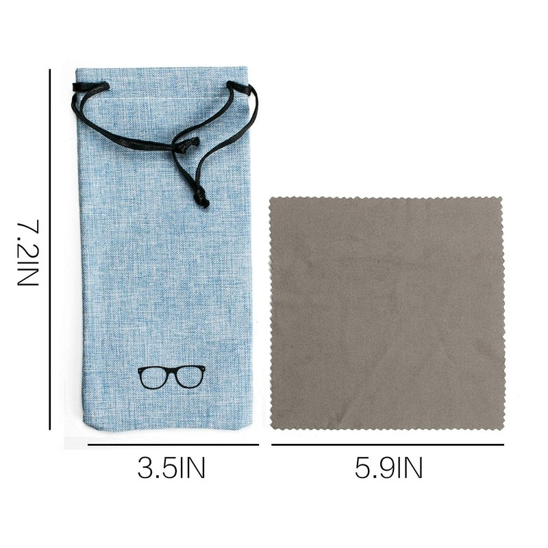 Vemiss Hard Shell Eyeglasses Cases, Linen Fabrics Protector Sunglasses Case,