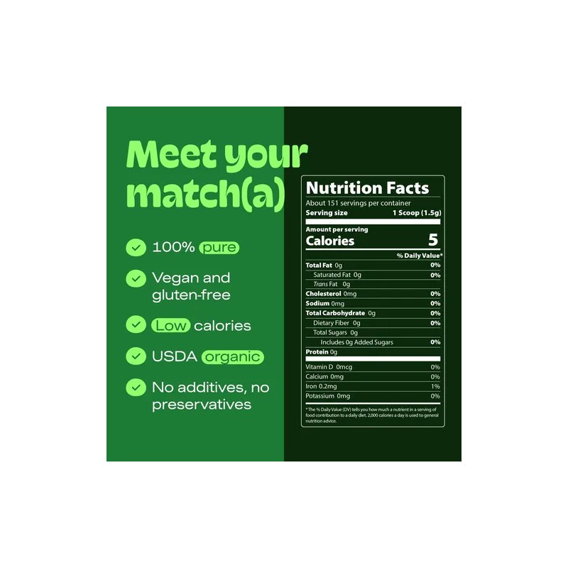 Matcha Dna Té Verde Matcha Orgánico En Polvo 8 Oz